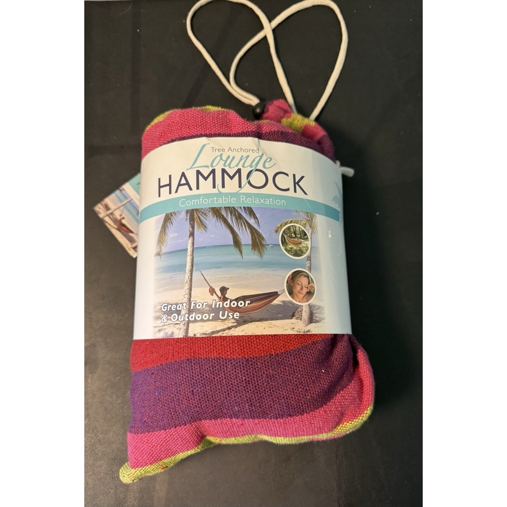 Tree Anchored Lounge Hammock New Multicolor